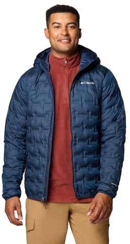 Columbia Manteau à capuchon en duvet Delta Ridge II, tissu prêt pour l'aventure, omni-réfléchissant la chaleur, construction thermosoudable, répulsif Omni-Shield, duvet certifié RDS - Hommes