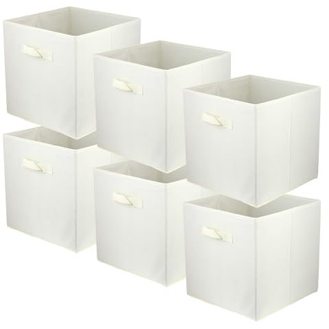 lavita Storage Box | faltbare Aufbewahrung Boxen 31 x 31 x 31 cm | Schubladen-Organizer Box| Ordnungssysteme fr Kleidung | Kleideraufbewahrung & Organisation | Weiߠ| 6 stck