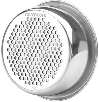 Normcore Cesta portafiltro de doble capa de 54 mm, cesta de precisión de alta extracción de 18 g, compatible con máquinas Breville Sage Espresso de 54 mm, acero inoxidable 304, 0.8 mm de grosor, 18