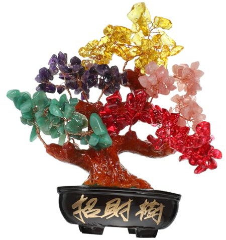 FUNOMOCYA 1Stk Kristallglücksbaum Geldbaum-Bonsai Pflanzen dekor inneneinrichtung bastelbaum Ornament Wohnkultur Geldbaum aus Kristall Desktop-Schmuck Kristallbaum Dekorationen Kunsthandwerk
