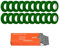 gudong 20 Rollen Gemüseband, mit 10000pcs Klammern, Landwirtschaft Garten Bindemaschine Bandzange Tapetool, Bandrollen für Pflanzenbindemaschine, Pflanzenbinder, Bindezange für Pflanzen, Baumband