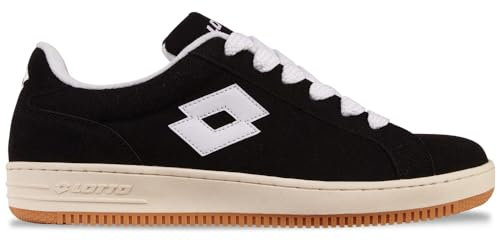Lotto Unisex Yarin Sneaker, Black White, 42 EU