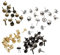 Acrylic Lot de 200 clous de pied pour sacs, pieds clous, pieds pour sacs, sacs en métal, pieds, clous pieds champignons, rivets artisanaux en cuir, sacs à main en cuir, pour sac en cuir