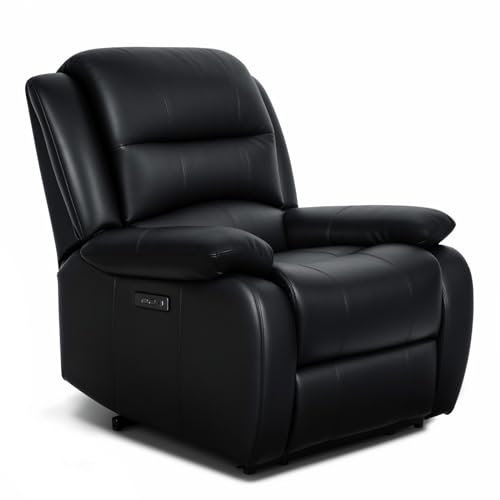 HealthRelife Massagesessel mit Massagekopf Elektrisch Relaxsessel Fernsehsessel mit Rückenmassage (Klopfen und Kneten) schwarz