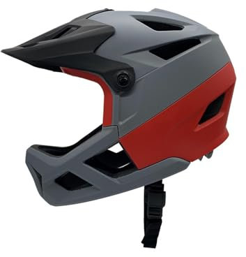 YIWENG Full Face Mountain Bike Helmet for Men Women Road Bike Helmet Lightweight Adjustable Visor and Goggle Port 55-59CM Impact-Resistant Bicycle Helmet