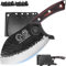 XYJ serbo chef coltello carne mannaia 7 pollici in acciaio ad alto tenore di carbonio martello modello lama ultra affilata verdure carne taglio coltello da cucina con guaina, full Tang