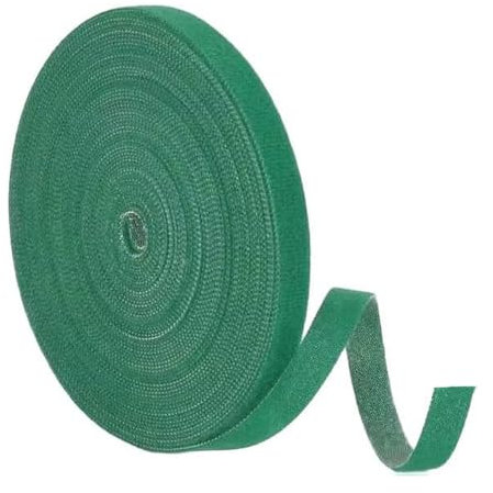 Lxtness 25m Pflanzenbinder Klett,10mm Pflanzenband Klettverschluss Verstellbar,Klettband Garten Outdoor Grün,Pflanzen Befestigung Kabelbinder, Band Zum Festbinden von Pflanzen,Baum