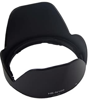 vhbw Gegenlichtblende Ersatz für Nikon HB-N106 für 55mm Objektiv Schwarz, Kunststoff, tulpenförmig
