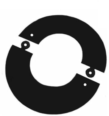 ALLINOX Rosone Coprimuro Componibile In Acciaio Nero Coprimuro Canna Fumaria Per Stufe e Caminetti a Legna o Pellet (DN 80)