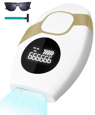 IPL Geräte Haarentfernung Laser, 999,999 Lichtimpulse Laser Haarentfernung & 5 Energiestufen, Automatischem und Manuellem Modus, Effizient Laser schmerzfreies Ergebnis, für Achseln, Beine
