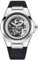 DAOLVEN BY5207 Herren Skelett Automatikuhren Mode Sport Selbstaufzug Armbanduhr Lederband 50M Wasserdicht Hohl Mechanische Armbanduhr, weiß