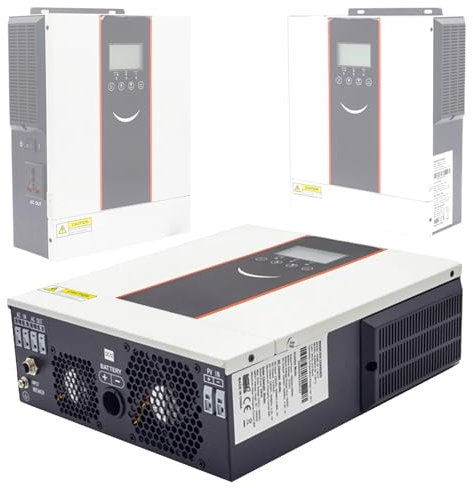 ZEEKYFOR Onduleur Hybride Solaire sur/Hors Réseau, Contrôleur Mppt Intégré, Onduleur à Onde Sinusoïdale Pure pour Panneau Solaire, Onduleur pour Camping-Car avec écran LCD,48V/10200W