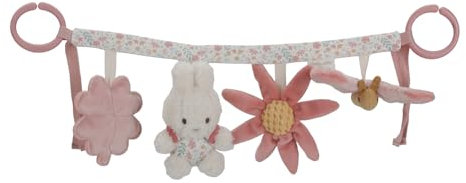 Little Dutch nijntje Miffy x NIJN357 Stoff Kinderwagenkette Spielzeug für Babyschale Hase Miffy - Lucky Blossom