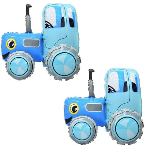 JAHEMU Traktor Luftballons 4D Folienballon Stehende Groß Geburtstagsballons XXL Folienballon Geburtstag Party Dekoration für Kinder (2 Stück)