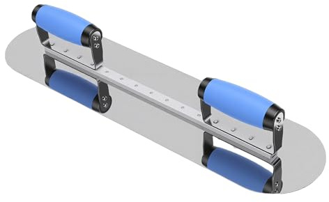 Dpofirs Cazzuola per Intonaco Professionale, Frattazzo per Piscina in Acciaio Inossidabile a Doppio Manico per Rivestimenti di Finitura, Strumento per Calcestruzzo da 20 Pollici con Doppia
