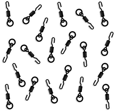Bank Tackle Spinner Swivels Size 11 for Ronnie Rigs Carp Fishing Tackle Quick Change (x 20 Pack)
