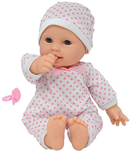 The New York Doll Collection kaukasische weiche Körperpuppe in Geschenkbox - 11 Zoll / 28 cm Baby Puppe (Bonus Schnuller)