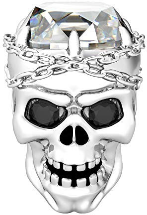 GNOCE Schädel Charme Anhänger 925 Sterling Silber Fesseln der Liebe Perlen Charm für Armband Halskette Halloween Schmuck Geschenk für Frauen