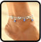Handcess Larered Argent Pendentif Oeil Cheville Bracelet De Perles Pied Bijoux Chaîne pour Femmes Et Filles