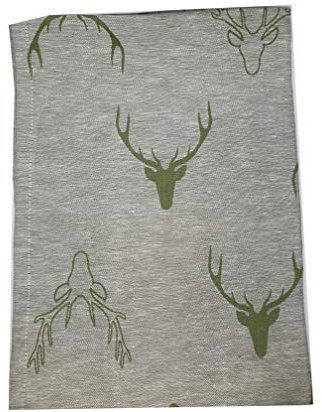 Sander - Tischläufer - Cerf/Hirsch - 47 x 150 cm 50% Baumwolle, 50% Leinen - (Grün)