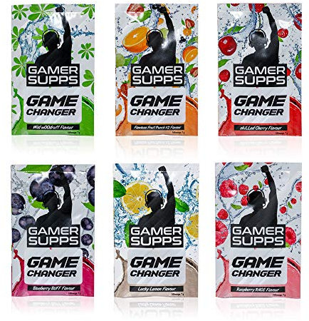 GAMER SUPPS Game Changer Gaming Booster, la bevanda energetica eSports per i giocatori, bevanda multivitaminica a basso contenuto calorico e zuccheri, 280g = 40 porzioni.