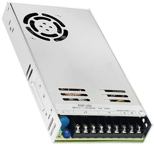 WITTKOWARE RSP-320-12 Industrie-Schaltnetzteil mit Active-PFC, Metallgehäuse & Schraubklemmen, LxBxH: 215x115x30mm, Ausgang: 12V/DC (Poti einstellbar 10-13,2V), max. 26,7A (320W)