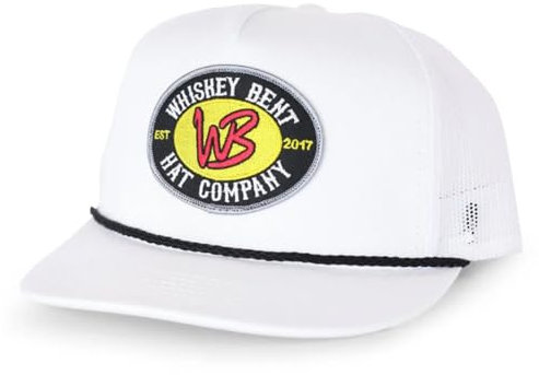 WHISKEY BENT HAT CO. Fleetwood Snapback-Hut im Vintage-Stil, verstellbar, mit Seil, Weiss/opulenter Garten, Einheitsgröße
