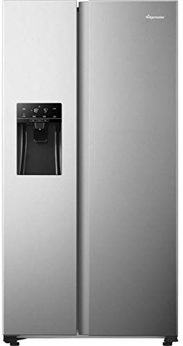 Fridgemaster MS91500IFS Non-Plumbed Total No Frost American Fridge Freezer - Silver - F Rated