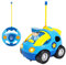 SOKA My First Remote Controlled Racing Car for Toddlers with Sound and Light Toy Car RC Birthday Gift Present Police Racer for Kids Children Boys Girls - Light Blue