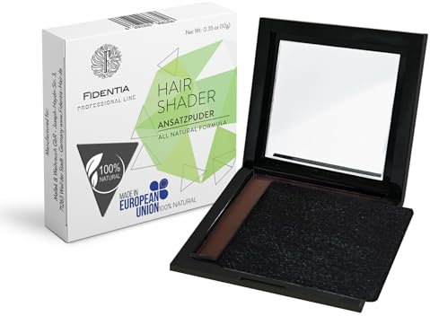 Fidentia Premium Hair Shader | 100% Natur Haar Concealer | in der EU hergestelltes Ansatzpuder - 10g mittelbraun