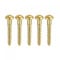 sourcing map Wood Screws M2.5 x 16mm Slotted Round Head Brass Self-Tapping Screw 100 Pcs