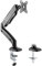 TTAP Single Gas Spring Monitor Arm Desk Mount Height Adjustable Fits 17” to 32 Monitors Maximum 9KG weight with VESA 75x75 and 100x100mm Clamp and Grommet Base Full Motion Monitor Mount