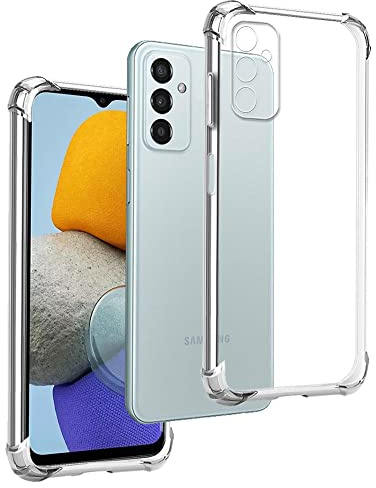 REY Transparent Silikonhülle TPU Anti-Shock für Samsung Galaxy M23 5G - Samsung Galaxy M13 4G - Samsung Galaxy F23 5G, Handyhülle Premium Kratzfest TPU Durchsichtige Schutzhülle Anti-Schock