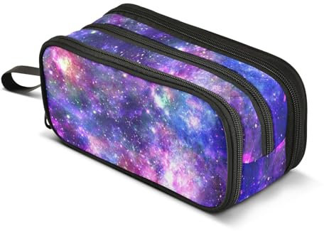 ISAOA Space Galaxy Federmäppchen, Universum, Planet, Galaxiennacht, Stifttasche, großes Fassungsvermögen, Make-up-Tasche für Mädchen, Jungen, Teenager, Studenten, Mittelschule, Büro, Weltall,