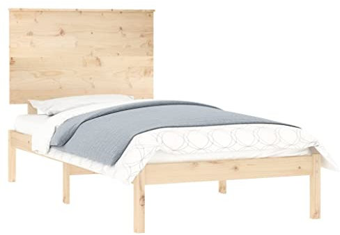 vidaXL Massivholzbett Bettgestell Lattenrost Bettrahmen Bett Holzbett Einzelbett Schlafzimmermöbel Schlafzimmerbett Kiefer 100x200cm