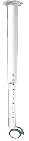 Pieds de Table Télescopique,1 Pcs Réglable en Fer Réglables Pied Pieds de Meubles,Push-Pull Lift Pieds de Bureau de Bar,pour Tables de Salle À Manger Support,avec Roulettes (40-62cm,White)