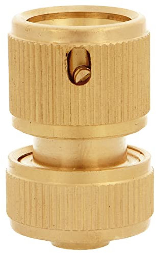 Amig - Empalme Rápido para Manguera - 1/2 - Con Sistema de Anclaje Rápido de Clic - Resistente a la Corrosión y a las Inclemencias del Tiempo - Latón - Mate