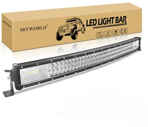 SKYWORLD 32 Zoll 405W LED Nebelscheinwerfer 1 Stück,Wasserdicht IP67 LED Offroad Zusatzscheinwerfer Spot Flutlicht LED Arbeit Licht Bar für Bagger, Schlepper, Gabelstapler, ATV, LKW, Offroad 4x4