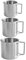 NUZAMAS Set de 6 Camping Campfire Taza con Asa 220ml 330ml 500ml Taza Plegable Acero Inoxidable Café Té Agua Sopa Taza para Senderismo Caza Pesca y Supervivencia Aventura