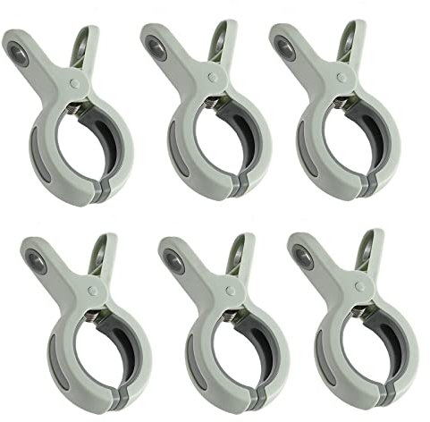Carreuty 6PCS Große Klammern Grün, Handtuchklammern für Strandliegen, Jumbo Größe Starke Towel Clips Winddicht Strandtuch Clips für Tägliche Wäsche, Badetuch, Teppich, Bettwäsche und Dicke Kleidung