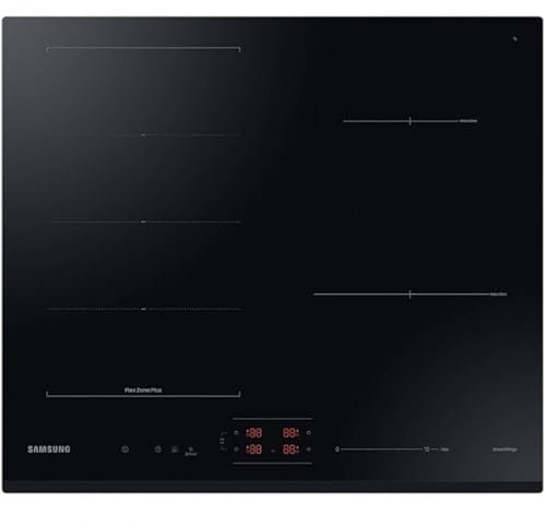 Built-in hob Samsung NZ64B6056GK/U2, Glass ceramic, 4 cooking zones, Flex Zone Plus, SmartThings Cooking, Auto Connectivity, 60 cm, Black