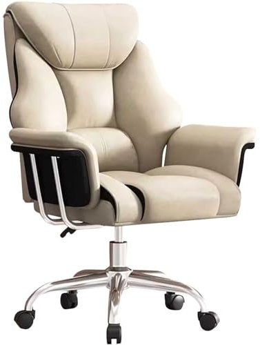 Leomix Business-Gaming-Stuhl, Bequeme Chefsessel mit hoher Rückenlehne, moderner Ledersessel, großer und hoher Drehstuhl mit Rollen, höhenverstellbar,C