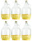 6 x Damigiana, Fiasco, Bottiglie di Vetro, da 5 l, con Chiusura a Tappo VITE e cestello - Dama Vetro 5L per Acqua Vino Olio - BOCCIONE Vetro per STOCCAGGIO vino acqua olio