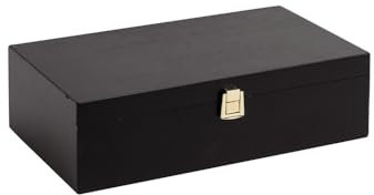 Cassette in legno Cassetta Verniciata Colore Nero per 2 Bottiglie Standard da 750 ml Misure Interne: 33,5X18,5X9 - NER2