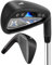 MAZEL Mens Golf Iron Club Single 1,2,3,4,7 Iron CNC Milled Face Steel Shaft Iron Golf (Black RH, 1 Iron Single)