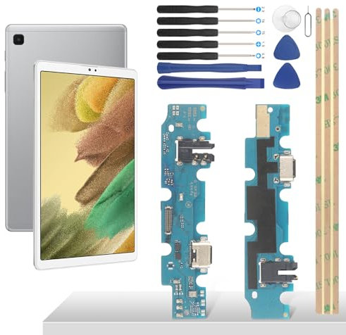 YHX-OU Charging Port for Samsung Galaxy Tab A7 Lite 8.7 SM-T220 Dock Connector Port Charger Charging Port Microphone Audio Jack Flex Cable + Installation Tool