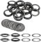 QUARKZMAN 20 Stück Ösen 40mm Kupfer Ösen Metallösen Rostfrei Einschlagösen Grommet Befestigungsösen für Planen Banner Leder Stoff Schuhe Handtaschen Vorhänge Bastel, Hellschwarz