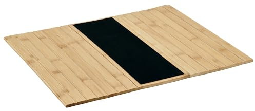 KESPER - Sofa-Tablett, Material: FSC-zertifizierter Bambus – rutschfeste Armlehnen-Ablage, wasserabweisend, faltbar, Maße: 42 x 34 x 0,7 cm, Farbe: Braun, Schwarz - 58824