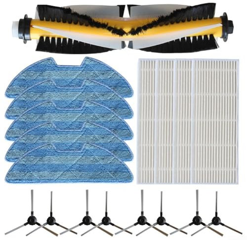 Zubehörsets für Blaupunkt Bluebot XPOWER+ Saugroboter (1 Hauptbürste, 4 Filter, 5 Wischtücher, 8 Seitenbürsten)