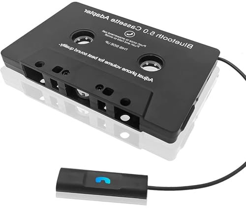 Editbar Bluetooth 5.0 Audio Kassetten, Aux Bluetooth Adapter Auto, Kassette Bluetooth Adapter Auto, kasettenadapter autoradio kann Mobiltelefone, Smartphones, Kassettenspieler, MP3 Player und Computer